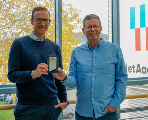 v.l.n.r.: Daniel Fichter (Leiter Geschäftskunden NetAachen), Jörg Minten (Leiter Privatkunden NetAachen)